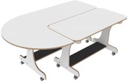 Rechte tafel tbv J-tafel L120 cm Wit Tangara Groothandel voor de Kinderopvang Kinderdagverblijfinrichting